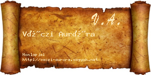 Váczi Auróra névjegykártya